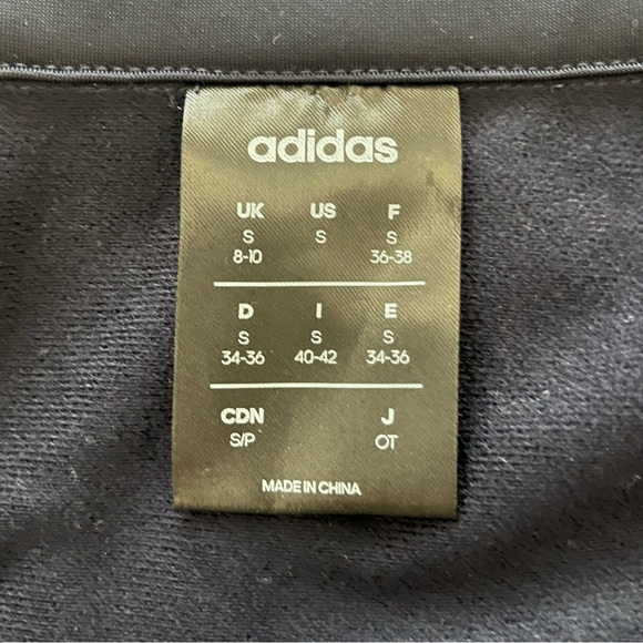 NWOT Navy Blue Adidas Zipper Zip-Up Track Jacket - Small - Picture 5 of 5